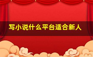 写小说什么平台适合新人