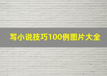 写小说技巧100例图片大全