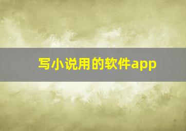 写小说用的软件app