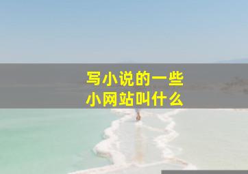 写小说的一些小网站叫什么