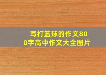 写打篮球的作文800字高中作文大全图片