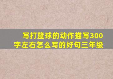 写打篮球的动作描写300字左右怎么写的好句三年级