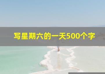 写星期六的一天500个字