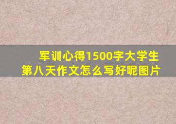 军训心得1500字大学生第八天作文怎么写好呢图片