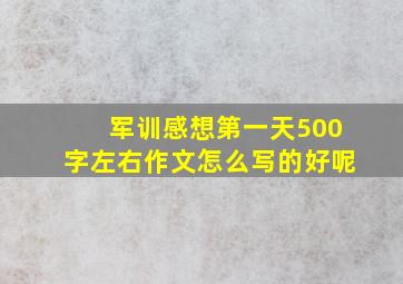 军训感想第一天500字左右作文怎么写的好呢