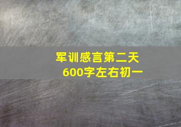 军训感言第二天600字左右初一