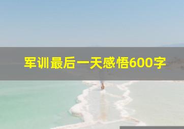 军训最后一天感悟600字