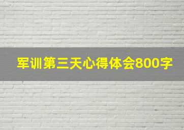 军训第三天心得体会800字