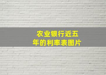 农业银行近五年的利率表图片