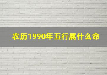 农历1990年五行属什么命