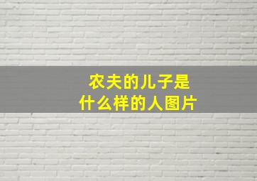 农夫的儿子是什么样的人图片