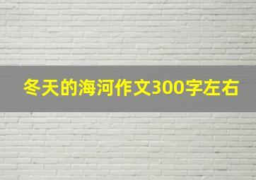 冬天的海河作文300字左右