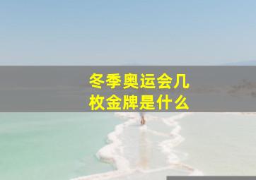 冬季奥运会几枚金牌是什么