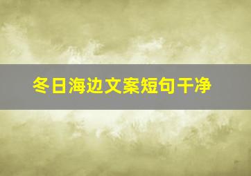 冬日海边文案短句干净