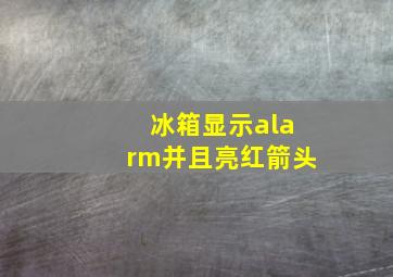 冰箱显示alarm并且亮红箭头