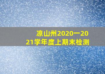 凉山州2020一2021学年度上期末检测