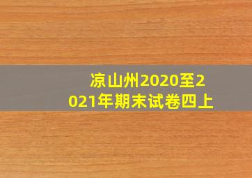 凉山州2020至2021年期末试卷四上