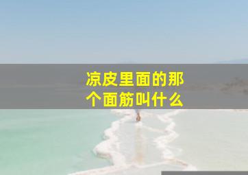 凉皮里面的那个面筋叫什么