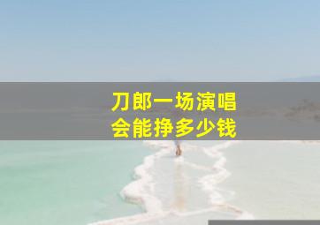 刀郎一场演唱会能挣多少钱