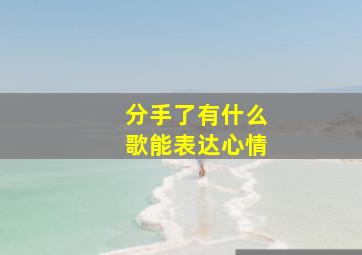 分手了有什么歌能表达心情