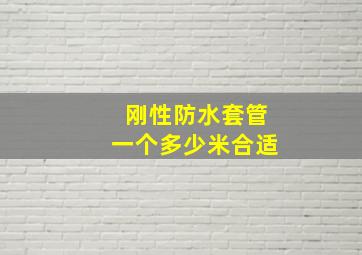 刚性防水套管一个多少米合适