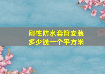 刚性防水套管安装多少钱一个平方米