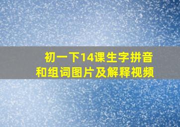 初一下14课生字拼音和组词图片及解释视频