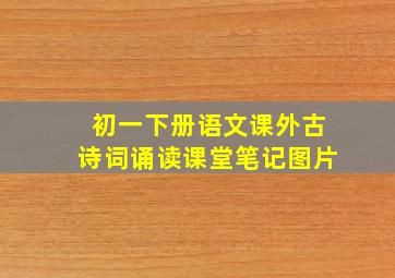 初一下册语文课外古诗词诵读课堂笔记图片