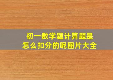 初一数学题计算题是怎么扣分的呢图片大全