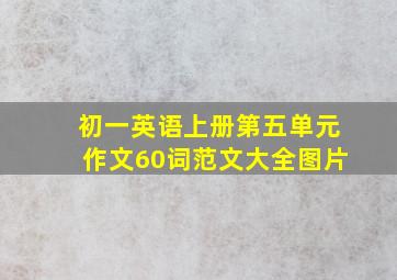 初一英语上册第五单元作文60词范文大全图片