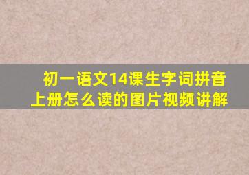 初一语文14课生字词拼音上册怎么读的图片视频讲解