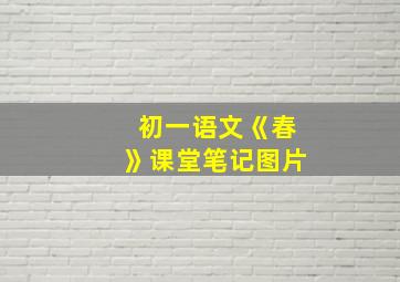 初一语文《春》课堂笔记图片