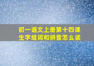 初一语文上册第十四课生字组词和拼音怎么读