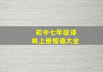 初中七年级译林上册短语大全