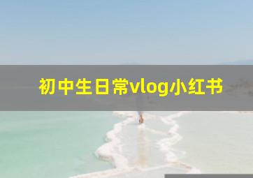 初中生日常vlog小红书