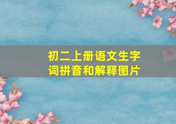 初二上册语文生字词拼音和解释图片