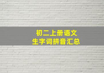 初二上册语文生字词拼音汇总