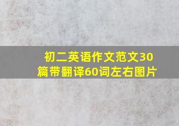 初二英语作文范文30篇带翻译60词左右图片