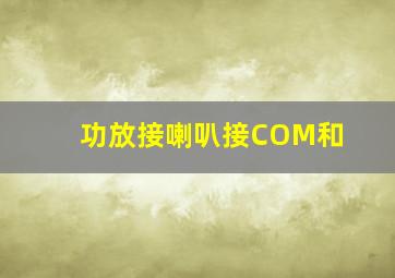 功放接喇叭接COM和