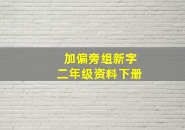 加偏旁组新字二年级资料下册