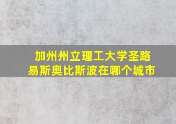 加州州立理工大学圣路易斯奥比斯波在哪个城市