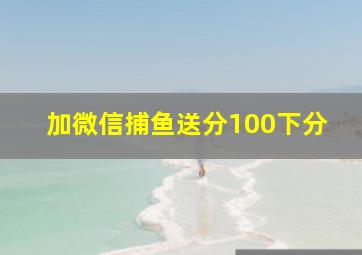 加微信捕鱼送分100下分