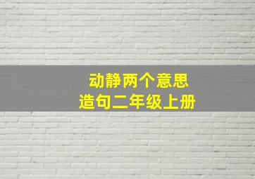 动静两个意思造句二年级上册