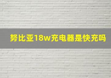 努比亚18w充电器是快充吗