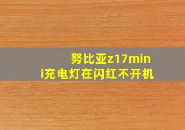 努比亚z17mini充电灯在闪红不开机