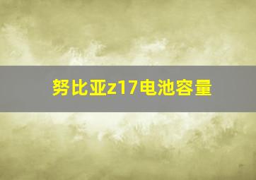 努比亚z17电池容量