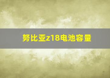 努比亚z18电池容量