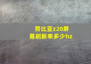 努比亚z20屏幕刷新率多少hz