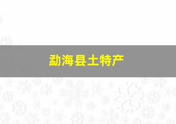 勐海县土特产