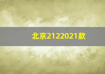 北京2122021款